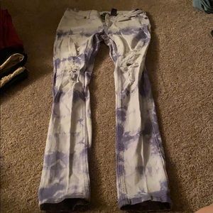 City Streets Distressed Dye Skinny Jeans